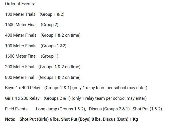 Order of Events